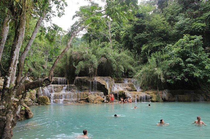 A Relaxing Day at the Kuang Si Falls - Picnic Lunch at Ban Thapene: Food by the Water and Village Stroll Time