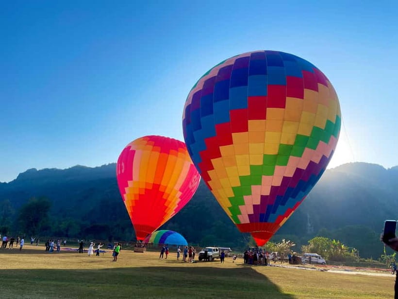 Hot Air Balloon in VangVieng pick up-drop off - The heart of the trip: 360-degree views over karst and the Nam Song River