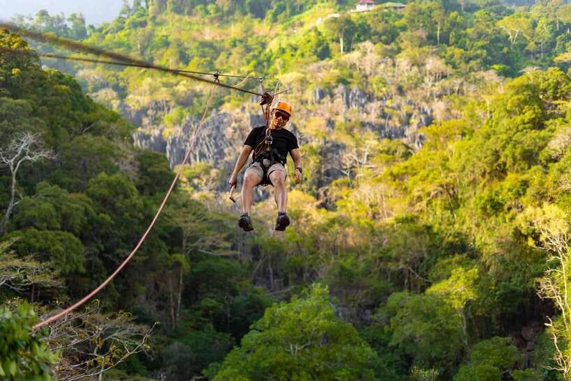 Kuang Si Waterfall, Tree Top Cafe, Ziplining - What you really get for $115, and who it is best for