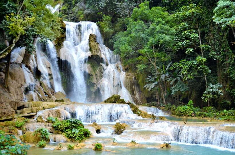 Kuang Si Waterfall, Tree Top Cafe, Ziplining - The 542 steps to The View, the reward is real but plan your stamina