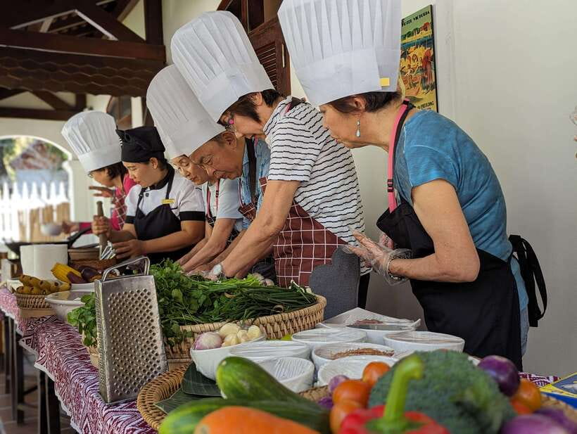 Luang Prabang: Cooking Class at the Former Royal Palace - Lunch: Eating Your Own Lao Dishes Riverside