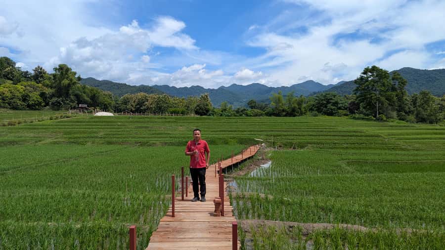 Luang Prabang: Full Day Trek to Kuang Si Waterfall & Village - Kuang Si Waterfall: Swimming, Three Tiers, and Nature Reserve Trails