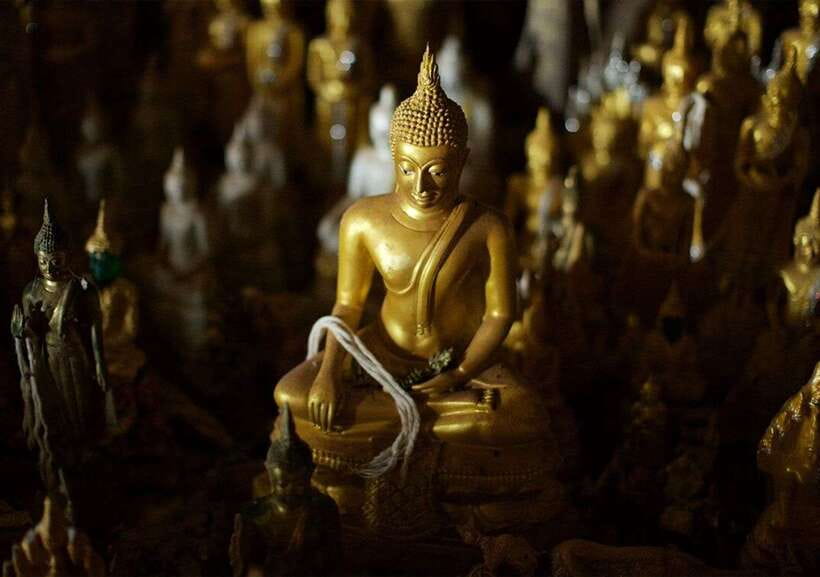 Luang Prabang: Pak Ou Caves & Kuang Si Falls Day Trip - Pak Ou Caves: incense, statues, and limestone stairwork
