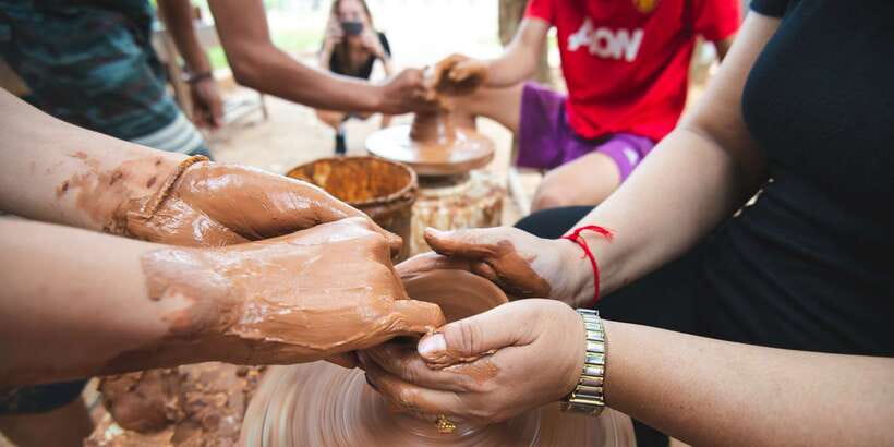 Luang Prabang: Pottery Workshop & Wat Chomphet cycling Tour - Ban Chan Pottery Village: Your Hands-on Workshop at Pottery House Lao Food