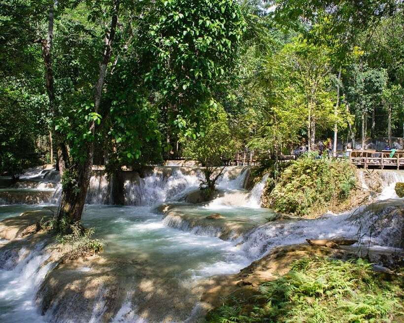Luang Prabang Thin Pha Trail & Tad Sae Falls Trek - The hike: 12 km through rice paddies and limestone foothills