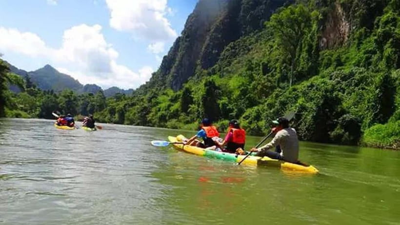 Vang Vieng: Hot Air Balloon,Kayak,Zipline,Blue lagoon1 Tour - Key highlights at a glance