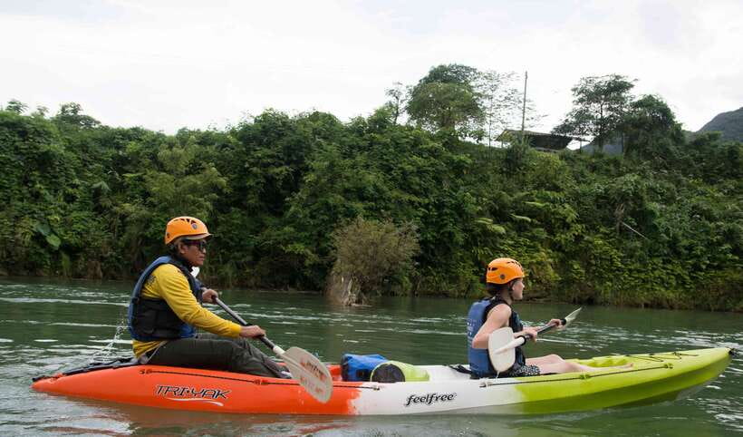 Vang Vieng: Kayaking & Cave Tubing with Zip Line/Blue Lagoon - Key highlights worth waking up for