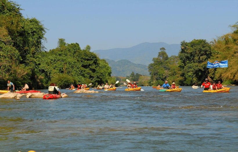 Vang Vieng: Kayaking&Zipline&Water Cave&Tham Chang tour - Zipline jungle jumping: safety training first, then flying over forests