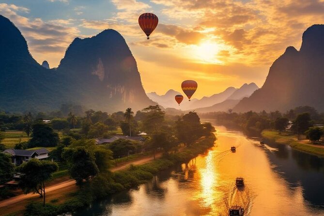 Vang Vieng Laos Hot Air Balloon Adventure Tour - The 30-minute flight: river ribbons, cloud tops, and 360-degree photos
