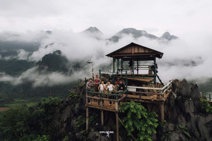 Vang Vieng: Namxay Viewpoint, Blue Lagoon 1 & Phoukham Cave - Namxay Viewpoint hike: the climb behind those 360° views