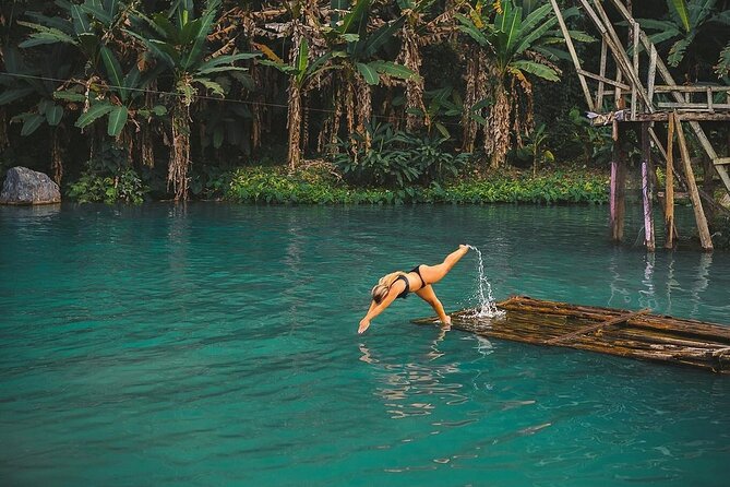 Vang Vieng Tour A - Blue lagoon 3 with Caves and Zipline - Blue Lagoon 3 finish: buggy car transfer and real chill time
