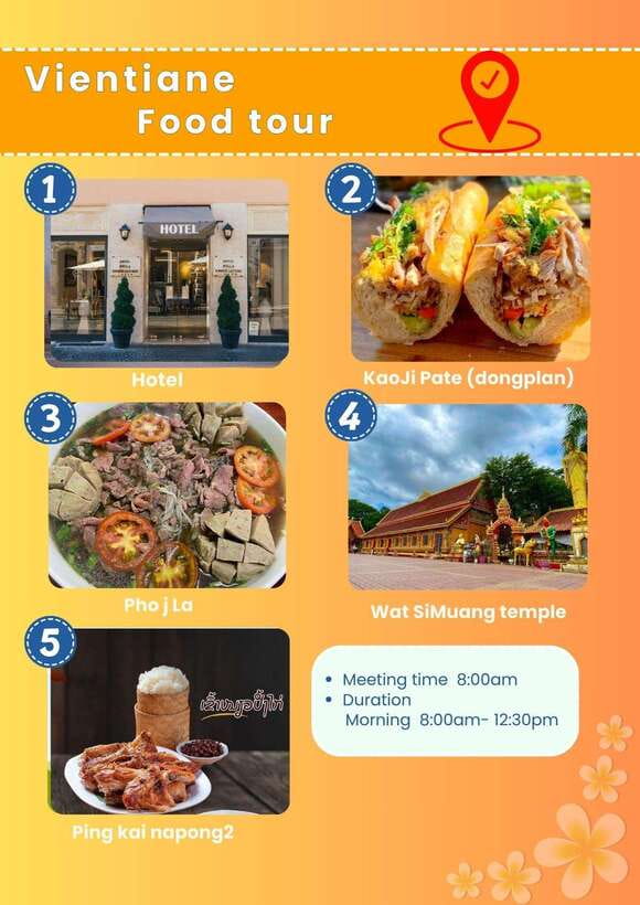 Vientiane classic Food tour ( Included Food ) - Wat Si Muang Temple Stop, and How to Respect the Setting