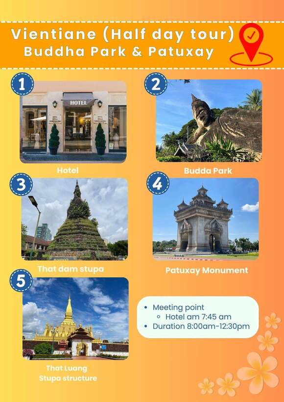 Vientiane: Half-Day City Tour with Patuxai and Buddha Park - Price and value: $52 for 3.5 hours, plus what you still need to pay